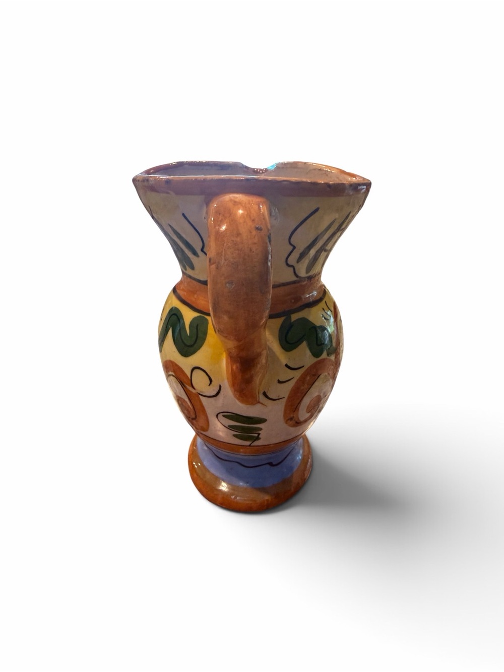 Vintage Mid-Century Italian Majolica
Hand-Painted Ceramic
Dragon Pitcher - 5.5" - Picture 2 of 5